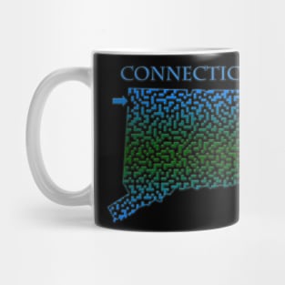 Connecticut State Outline Maze & Labyrinth Mug